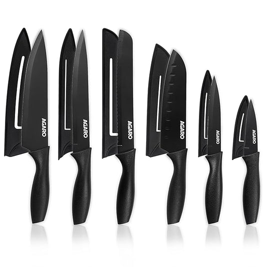 Royal 6 Pcs Kitchen Knife Set with Covers