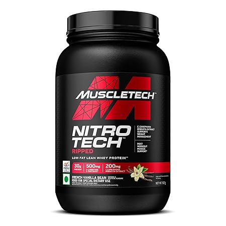 MuscleTech Nitro-tech Ripped Whey Protein Powder(Vanilla)
