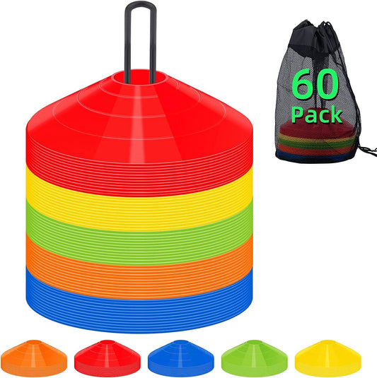 Soccer Cones with Carry Bag and Holder for Training, sports cones, disc sports cones, football cones for drills