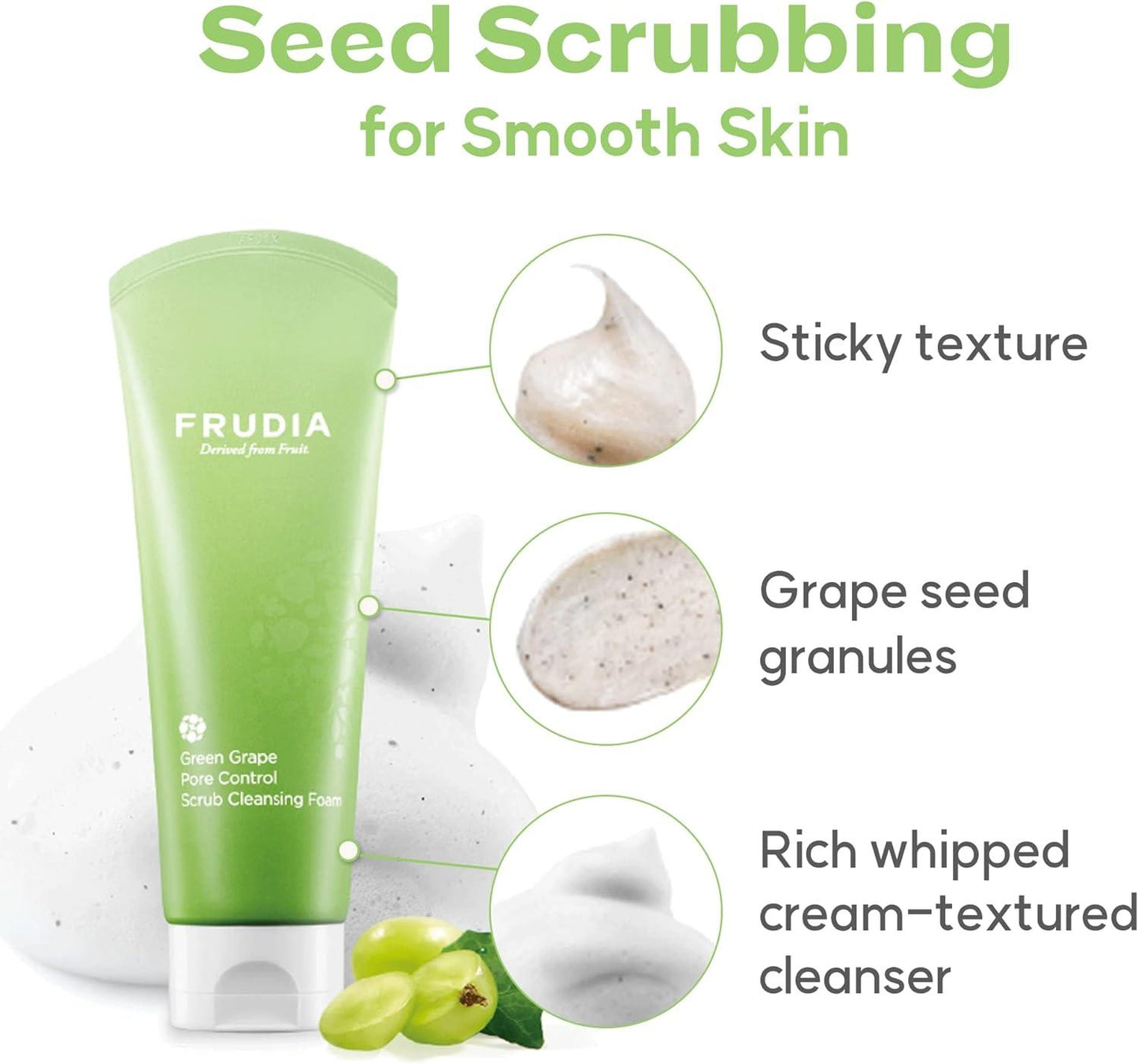 Green Grape Pore Control Scrub Cleansing Foam