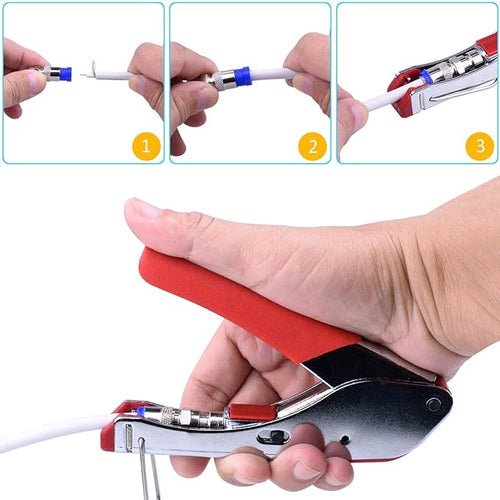 Stainless Steel Dish Cable TV Compression Crimping Tool