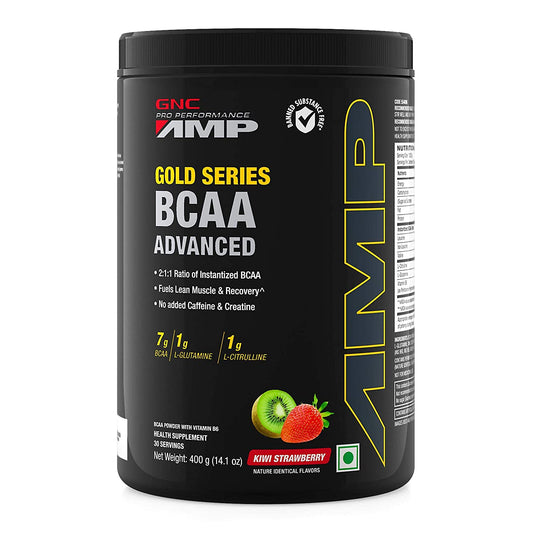 GNC AMP Gold Series BCAA Advanced Kiwi Strawberry 400g
