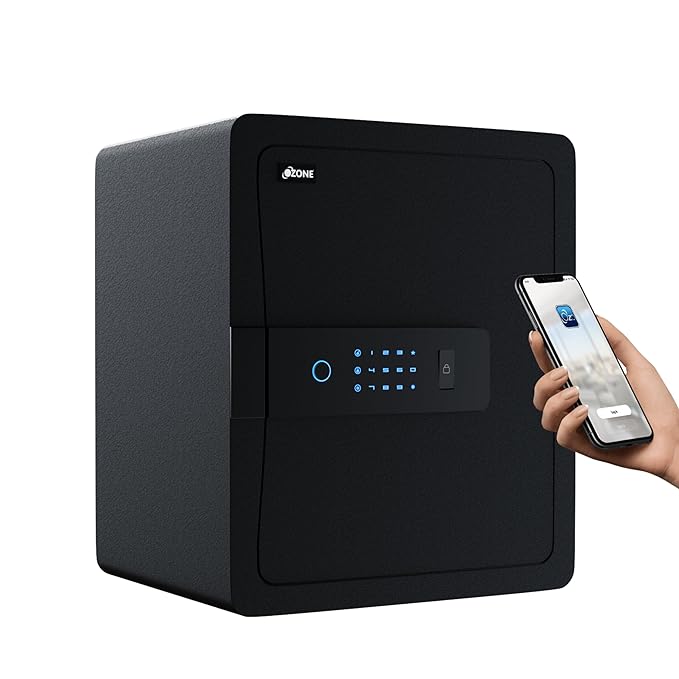 Wi-Fi, Biometric, Fingerprint Safe 4 in 1 Unlocking Way, Touch Keypad User Pin Password Access, Safety Locker