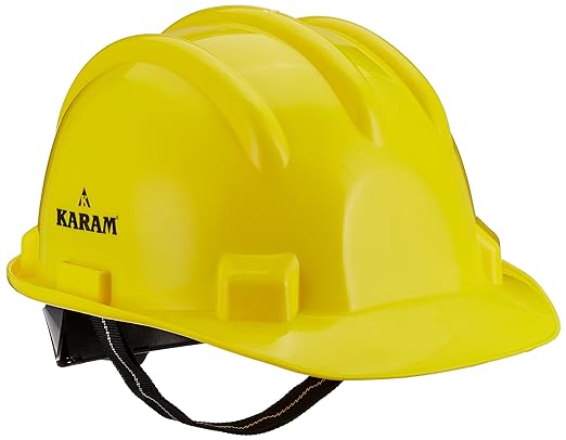 Plastic Yellow Cradle Ratchet Type Safety Helmet