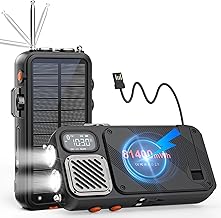 Wireless Solar Power Bank Portable Charger Outdoor Travel Fast Charging