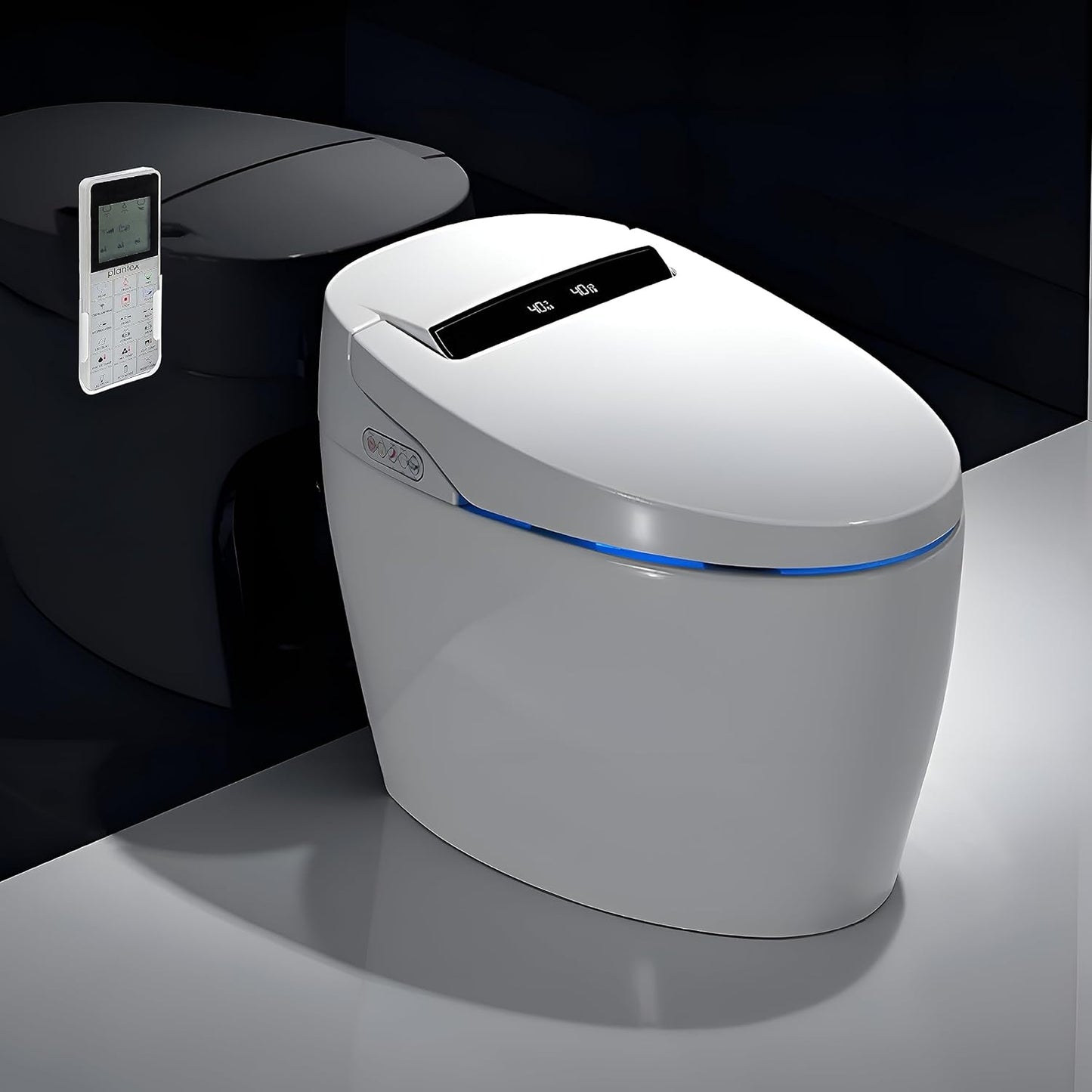 Smart Bidet Toilet/Smart Commode with Foot Touching Lid Opening