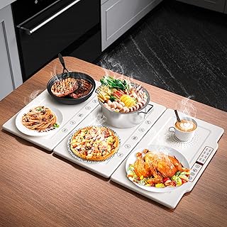 Food Insulation Board, Warm Cutting Board, Hot Cutting Board Artifact, Household Dining Table Mat, Heating Plate, Folding Multi-Functional Surface