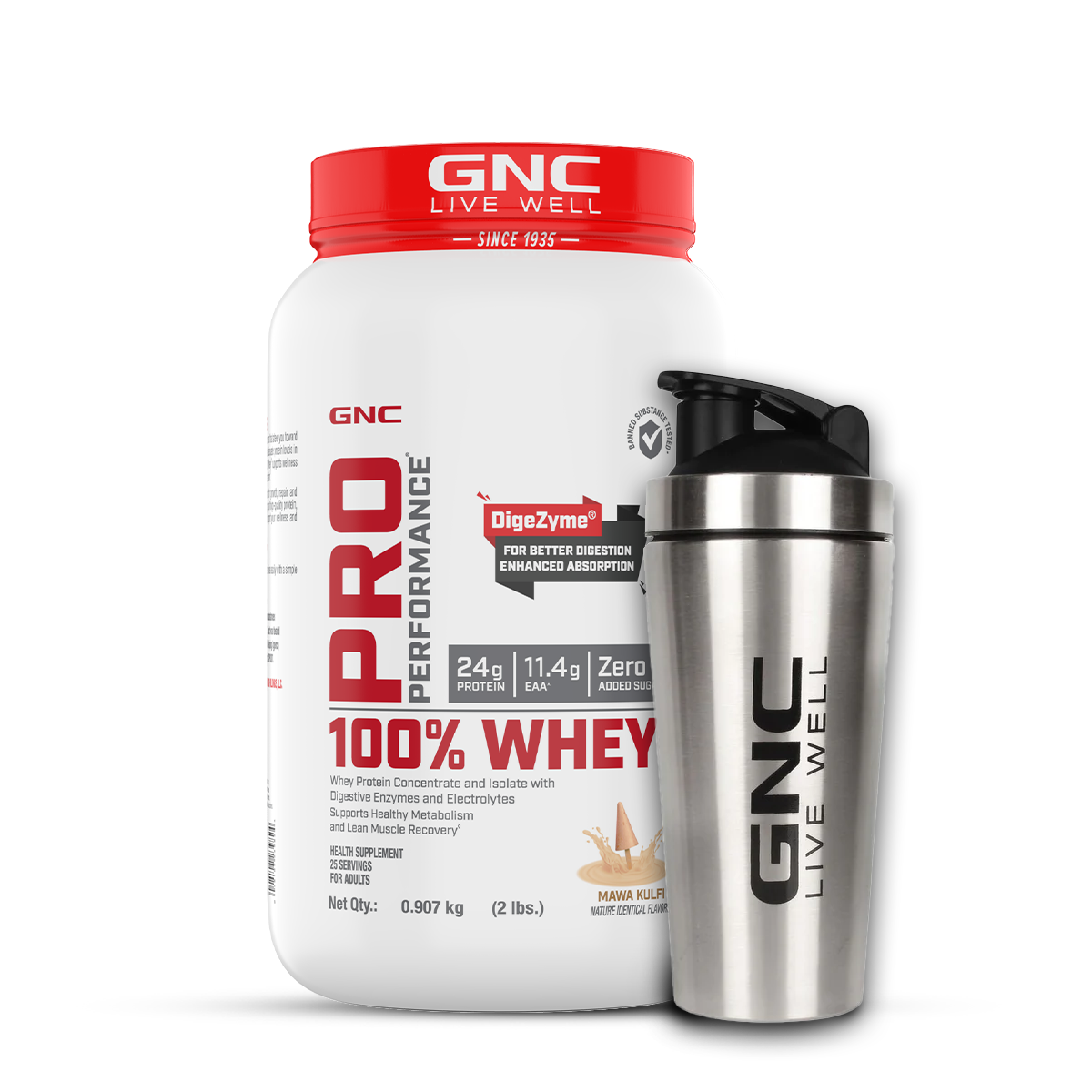 GNC PP 100% Whey Protein Kulfi Powder 4 lbs