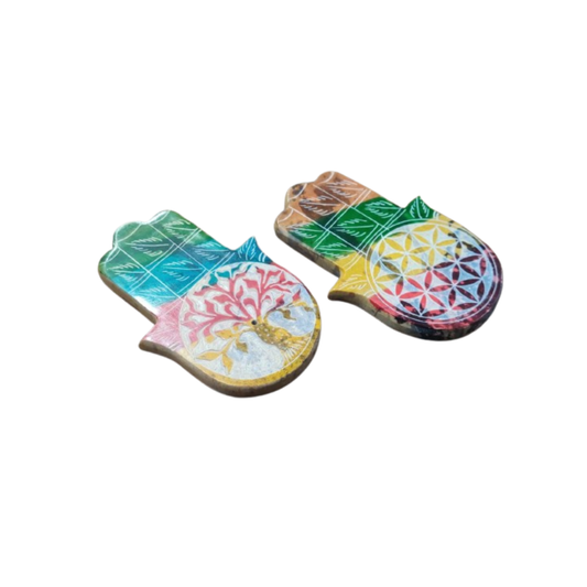 Marble Hamsa Incense Holder