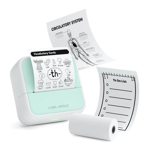 LUCK JINGLE NEW ARRIVAL Thermal Mini Portable Printer for Sticker Label Memo Journal Ios Android