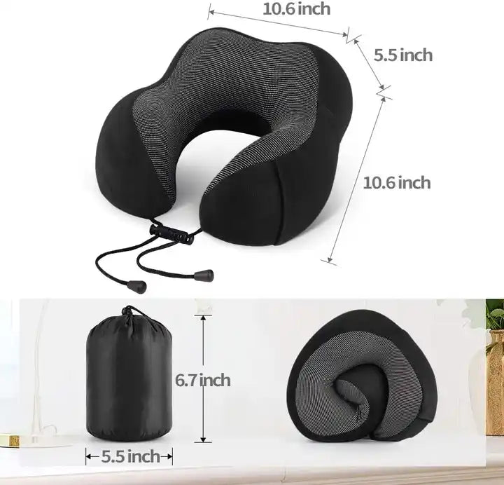 High Rebound Memory Foam Ergonomic Neck Support Contour u- shaped Cervical travel Pillow