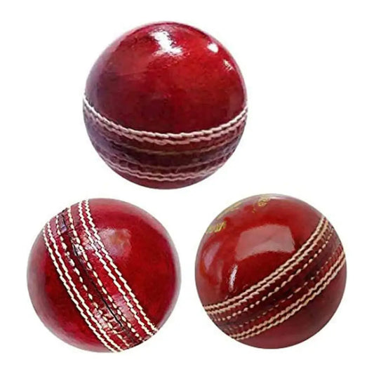 Leather Cricket Ball, Size Standard (Red) cricket balls lasting 100 overs each Cricket Leather Ball