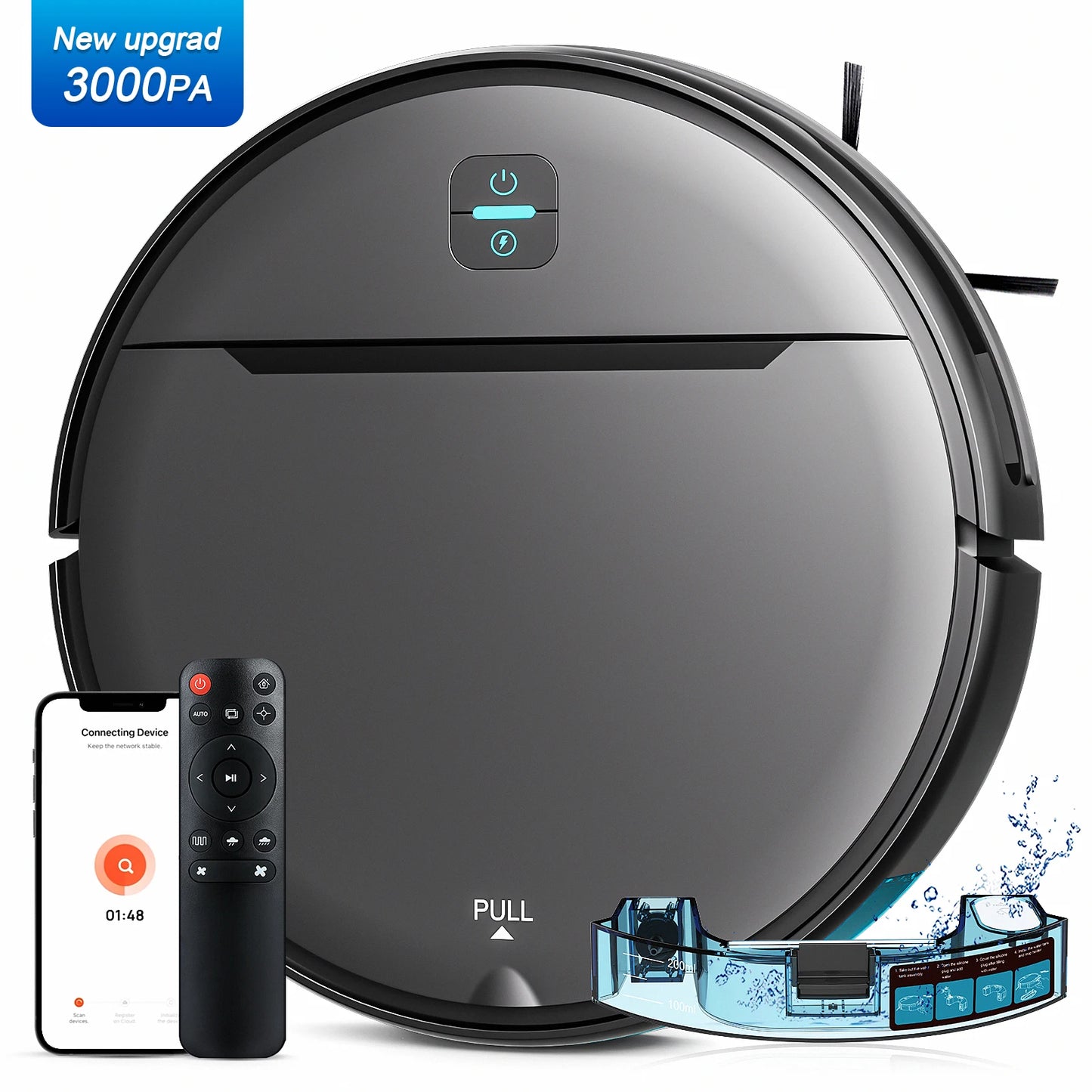 Tuya App Control Robot Vacuum Cleaner With Smart Mapping And Mopping Function House Cleaner Robot