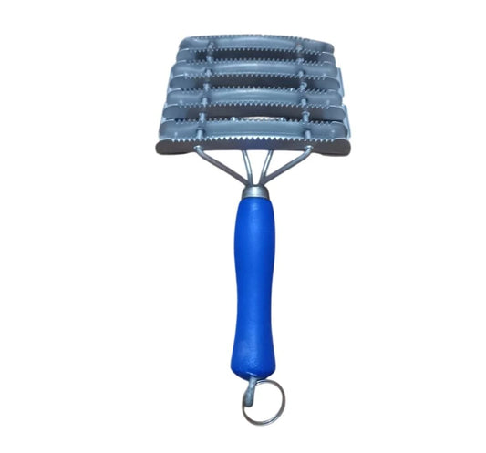 Horse grooming brush for removing tangles and shedding hair with durable grooming tools and veterinary instruments