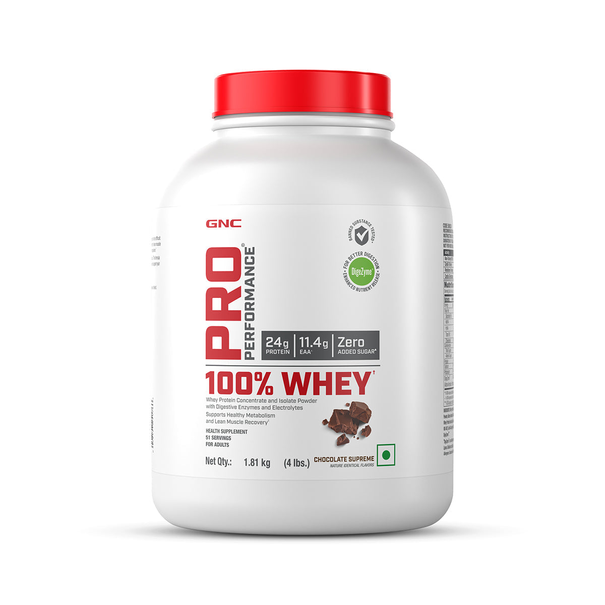 GNC Whey Protein Powder Chocolate Supreme 1 x 4Kg