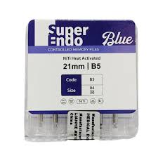 Import Pack of 6 Dental Blue Files 21mm 06/25 B3 - High-Quality Stainless Steel Dental Tools