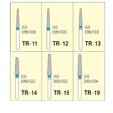 Import Diamond-Coated Dental Bur TR-12: High-Quality Stainless Steel, 1.6mm Diameter, 19mm Length
