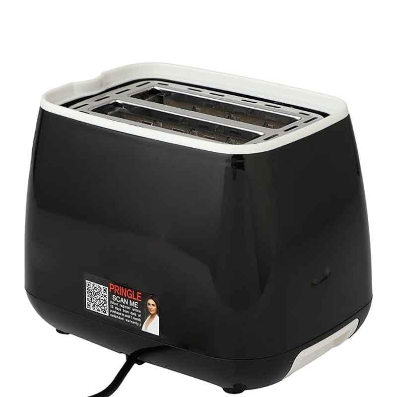 Stainless Steel Black 2 Slice Pop Up Toaster