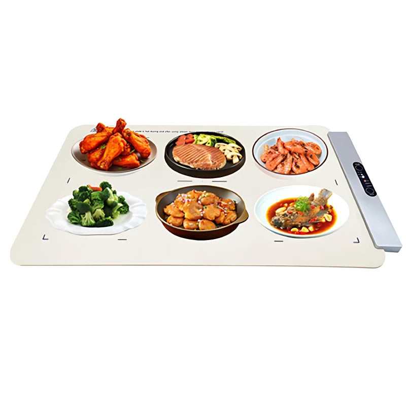 120V 400W Foldable Dining Table Food Warmer Hot Plates Electric Food Warmer Silicone Electric Warming Trays for Food
