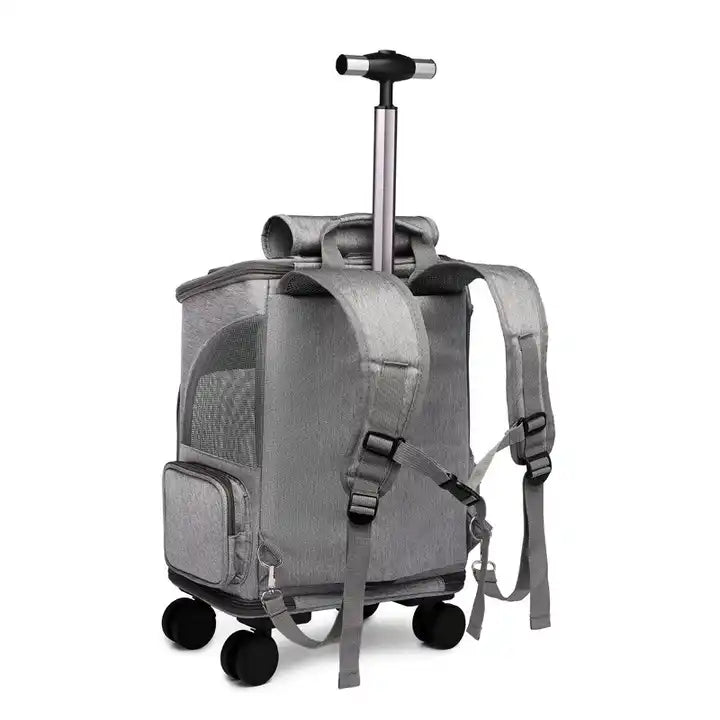 New folding trolley universal pet trolley carrier with wheels