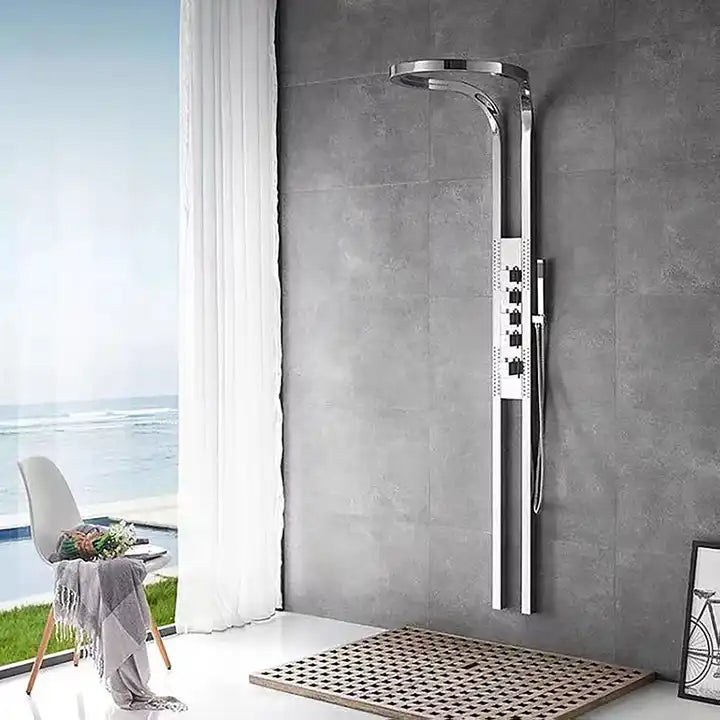 Modern Creative Waterfall Shower Head Mixer Set Rainfall Shower Panel System