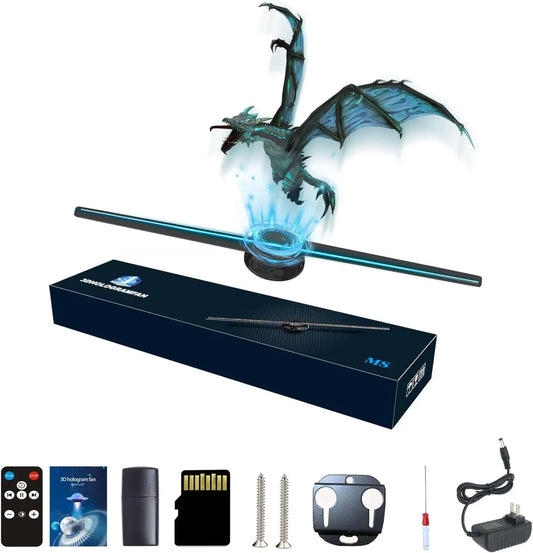 3D Holographic LED Display Fan Projector 42CM Supports WiFi for Store Bar Events Trade Shows & Parties