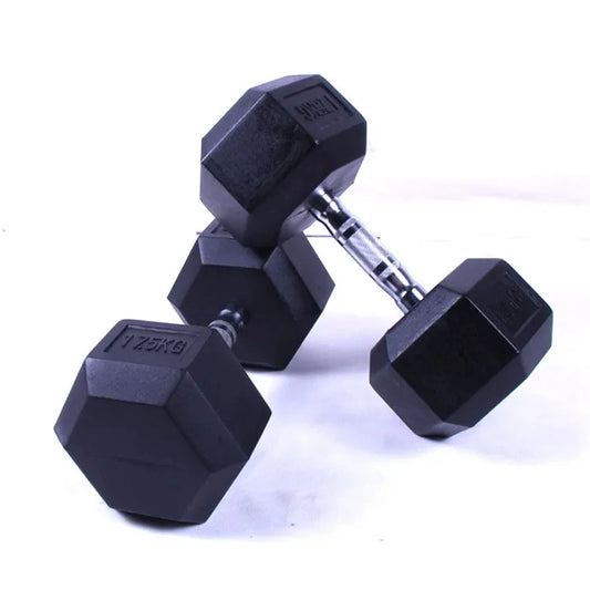 Free Weight Lifting Equipment Dumb Bells Workout Lbs 10kg Gym Hexagon Hexagonal Dumbell Rubber Hex Dumbbell Sets in Pounds