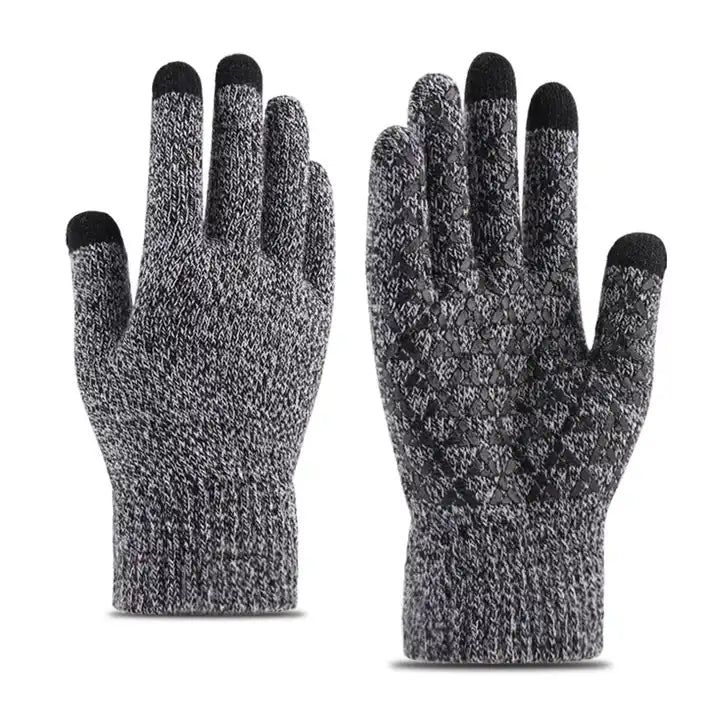 winter warm knit windproof touch screen magic gloves & mittens