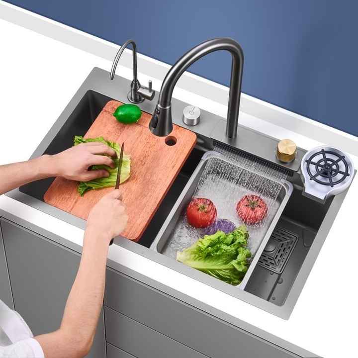 Multifunction Smart Kitchen Sinks Stainless Steel