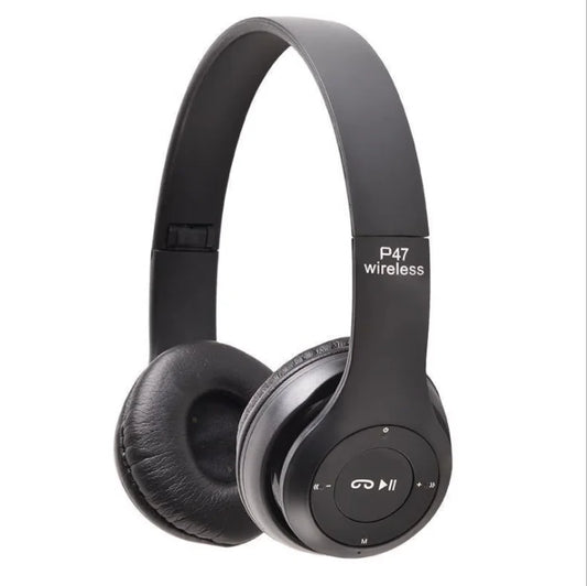 P47 Wireless Bluetooth Headphone with Mic High Quality Bass Hifi Stereo Foldable Card Plug-in Gaming Headset