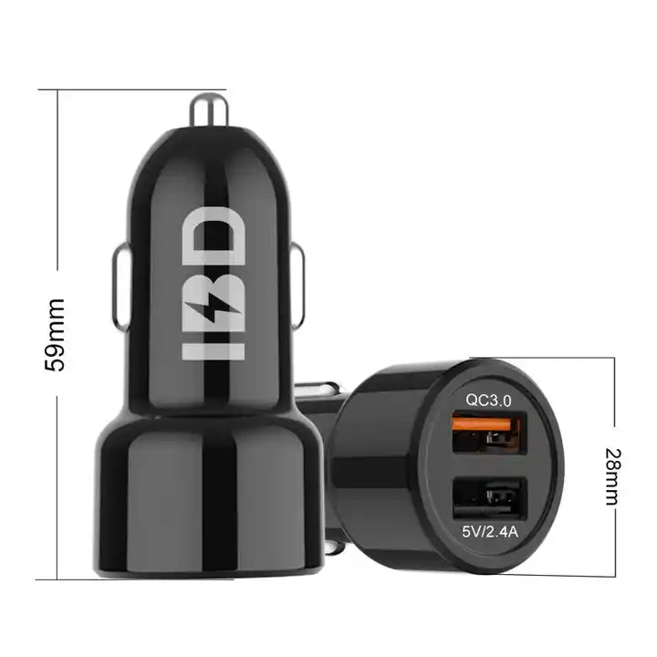 Mobile Phone 12v Quick Charge 3.0 Dual Car Charger Usb