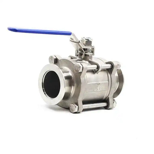 Sanitary Stainless Steel 3pc Quick Fit Ball Valve Clamped Weld Female Thread Ball Valve