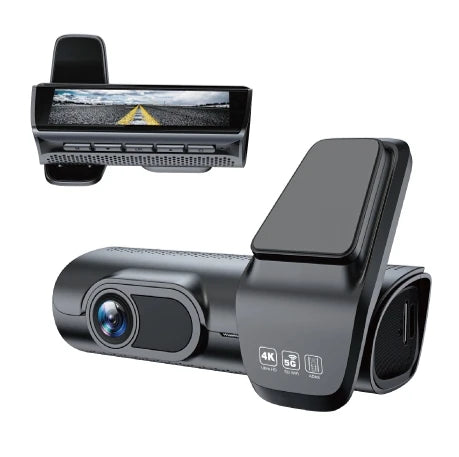 Dual Lens 4K Front Dash Cam with 1080P Rear Camera Parking Monitoring WiFi GPS Track 24 Hours Loop Recording Car Recorder Adas