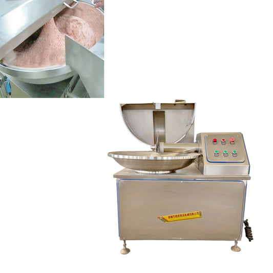 Food Processing Machine Cut up for Sausages Salami Frozen Meat Mince Chopper Meat Bowl Cutter 40 Liter