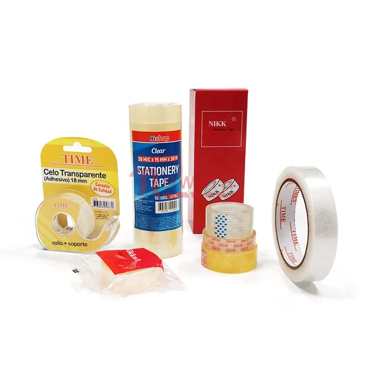 Desktop 18mm 20m Plastic Office Adhesive Stationery Tape for Home School Use