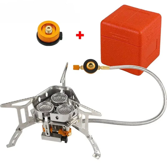 Outdoor Recreation Tourism Supplies Camping Tourist Burner Portable Camping Stove Picnic Barbecue 6800W Gas Stove
