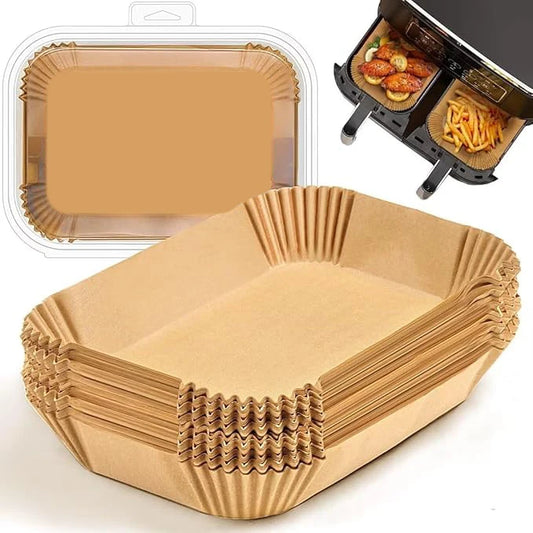 New Air Fryer Food Grade High Temperature Paper Baking 50pcs 40gsm Thickness Paper Wrapping Packaging Food Print