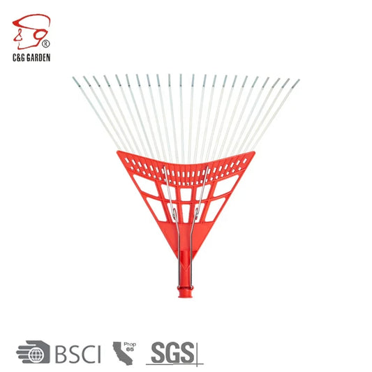 Hot Sale Lawn Leaf Rake Landscape Rake for Garden Grass Cleaning With Hardwood Handle