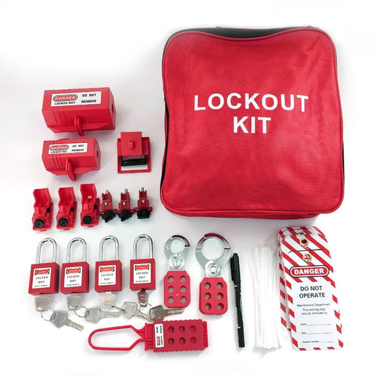 QVAND LOTO Industrial Lockout Tagout Kits Loto Tool Kit Bag Sets for Electrical Lock Out Tag Out