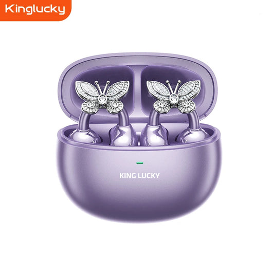 Factory OEM I121s Wireless for Bluetooth 5.4 Earbuds Open Ear Clip-on LED Battery JL Noise Cancelling Fashion Earring Headphones