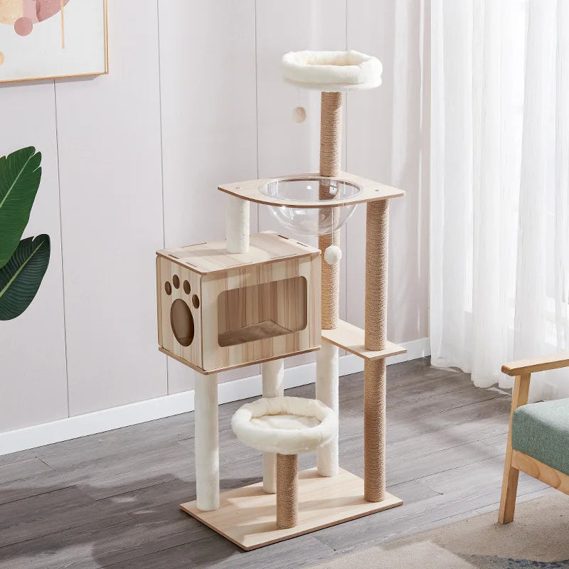 Cat Scratcher Tower Home Furniture Cat Toys Tree Pets Hammock Sisal Post Climbing Frame Toy Cat Scratching Board Climbing Frame