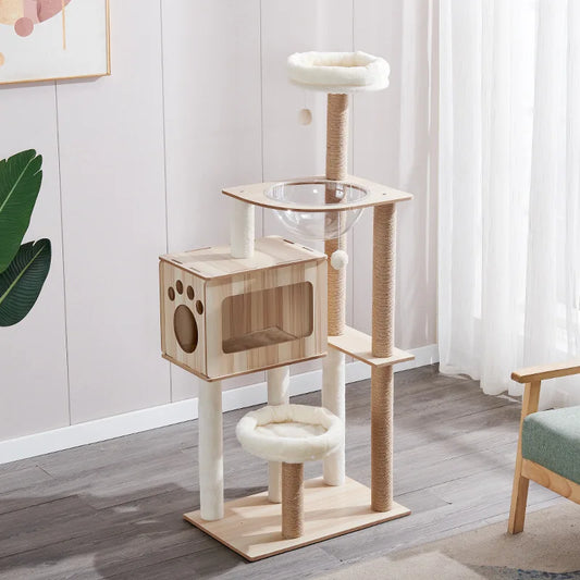 Cat Scratcher Tower Home Furniture Cat Toys Tree Pets Hammock Sisal Post Climbing Frame Toy Cat Scratching Board Climbing Frame