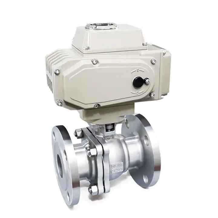 Flange Electric Ball Valve Two-Piece Full Bore for Water Oil Gas