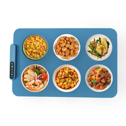 Factory Wholesale New Fast Heating Foldable Silicone Smart Plate Table Mat Portable Electric Warming Tray for Food Serving