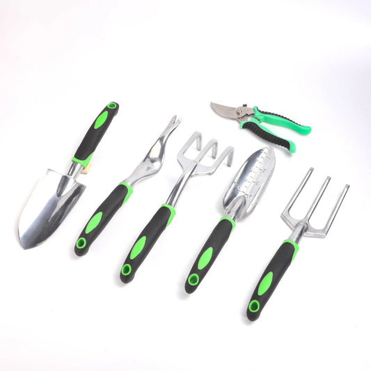 High Quality 6 Pcs Garden Hand Tools Gardening Tools Set Mini Garden Shovel Bonsai Scissors