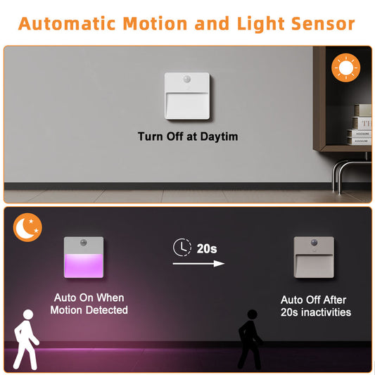 Smart Home LED Under Bed Motion Sensor Night Lights - 5 Colors