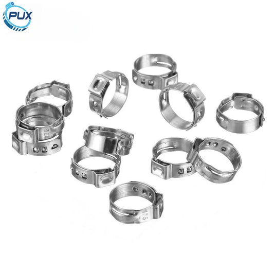 304 Stainless Steel Single Ear Endless Hose Clip Good Quality Plastic One Ear Clamp Polishing Quality Hardware Tools for Hose