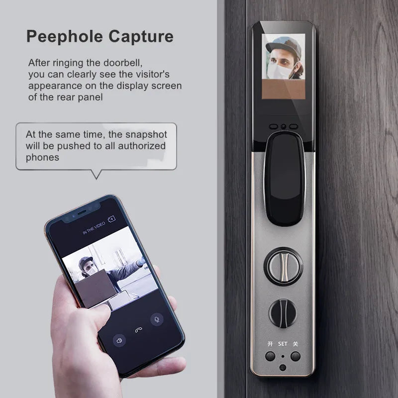 Hot Sales Home or Hotel SecurIty Door Lock with Camera Intelligent Smart Door Lock
