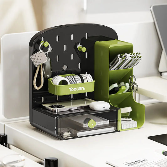 Large Capacity Office Slant Insertion Pen Holder Stationery Desktop Storage Box Desktop Miscellaneous Storage Rack