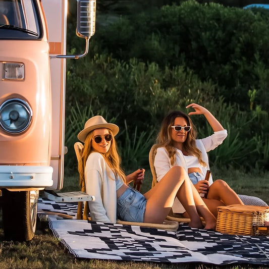 Custom Size Camping Mat PP Materials Portable UV-Resistant Outdoor Rug Carpet Waterproof Reversible RV Beach Picnic Recycled Mat